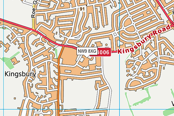 NW9 8XG map - OS VectorMap District (Ordnance Survey) NW9 8XG map - OS VectorMap District (Ordnance Survey)