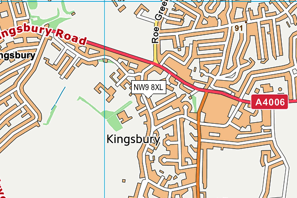 NW9 8XL map - OS VectorMap District (Ordnance Survey)