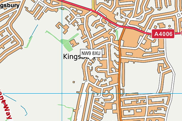 NW9 8XU map - OS VectorMap District (Ordnance Survey) NW9 8XU map - OS VectorMap District (Ordnance Survey)