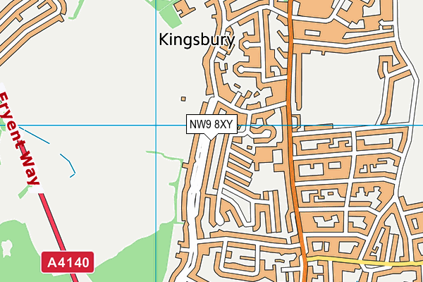 NW9 8XY map - OS VectorMap District (Ordnance Survey) NW9 8XY map - OS VectorMap District (Ordnance Survey)