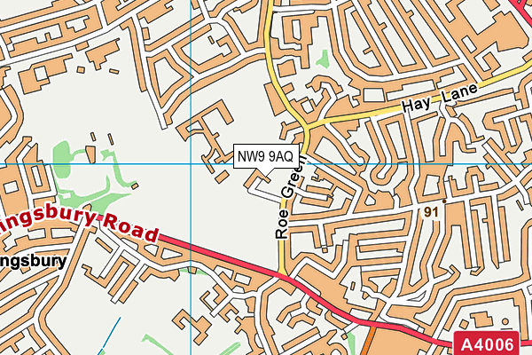 NW9 9AQ map - OS VectorMap District (Ordnance Survey) NW9 9AQ map - OS VectorMap District (Ordnance Survey)