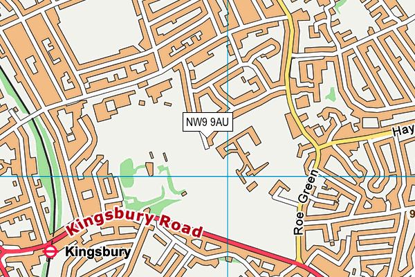 NW9 9AU map - OS VectorMap District (Ordnance Survey) NW9 9AU map - OS VectorMap District (Ordnance Survey)
