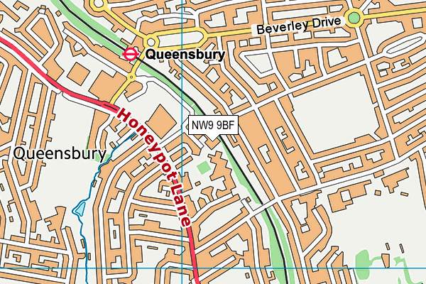 NW9 9BF map - OS VectorMap District (Ordnance Survey) NW9 9BF map - OS VectorMap District (Ordnance Survey)