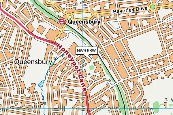 NW9 9BW map - OS VectorMap District (Ordnance Survey) NW9 9BW map - OS VectorMap District (Ordnance Survey)