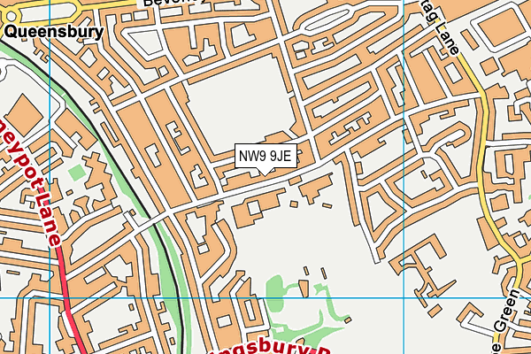 NW9 9JE map - OS VectorMap District (Ordnance Survey) NW9 9JE map - OS VectorMap District (Ordnance Survey)