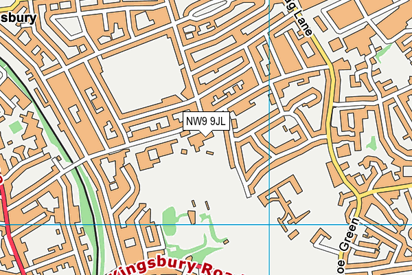 NW9 9JL map - OS VectorMap District (Ordnance Survey) NW9 9JL map - OS VectorMap District (Ordnance Survey)
