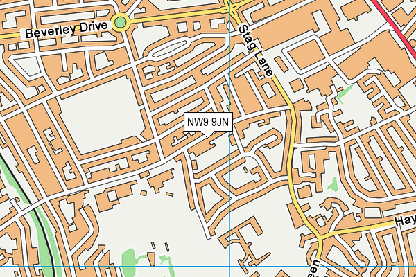 NW9 9JN map - OS VectorMap District (Ordnance Survey) NW9 9JN map - OS VectorMap District (Ordnance Survey)