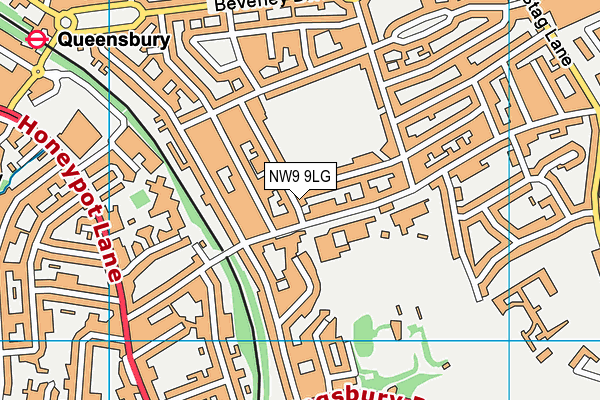 NW9 9LG map - OS VectorMap District (Ordnance Survey) NW9 9LG map - OS VectorMap District (Ordnance Survey)