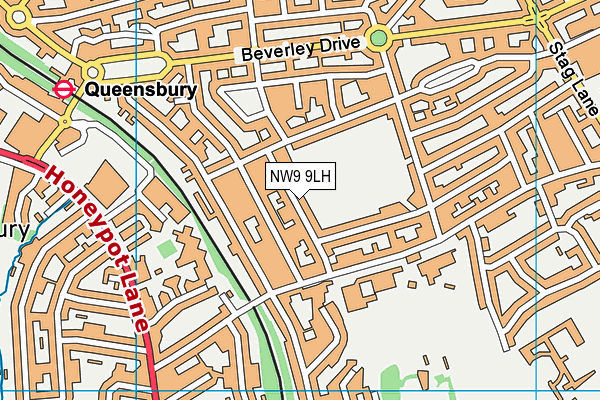 NW9 9LH map - OS VectorMap District (Ordnance Survey) NW9 9LH map - OS VectorMap District (Ordnance Survey)