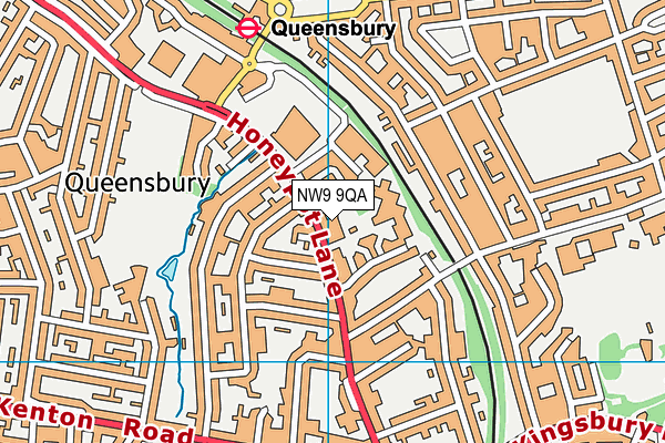 NW9 9QA map - OS VectorMap District (Ordnance Survey) NW9 9QA map - OS VectorMap District (Ordnance Survey)