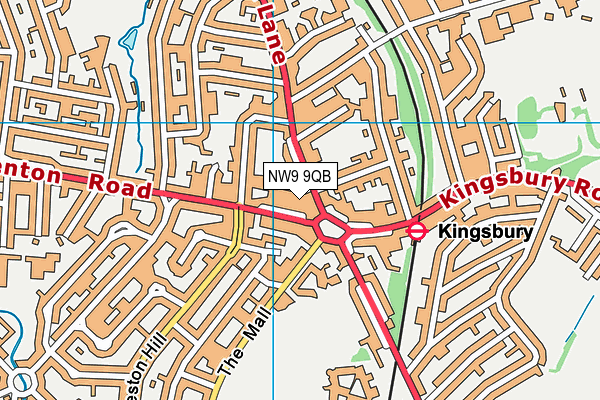 NW9 9QB map - OS VectorMap District (Ordnance Survey) NW9 9QB map - OS VectorMap District (Ordnance Survey)