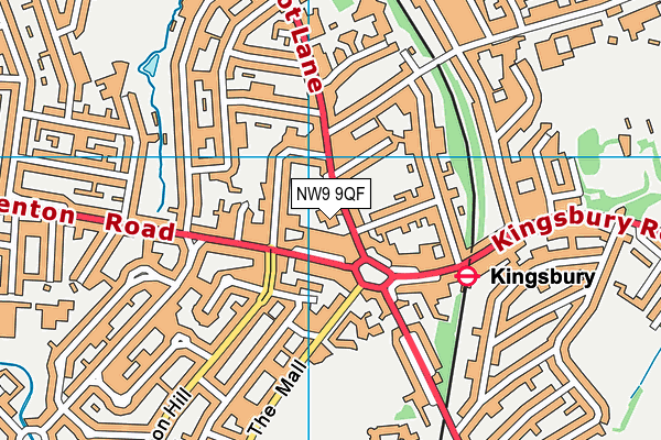 NW9 9QF map - OS VectorMap District (Ordnance Survey) NW9 9QF map - OS VectorMap District (Ordnance Survey)