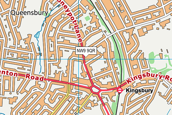 NW9 9QR map - OS VectorMap District (Ordnance Survey)