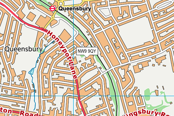 NW9 9QY map - OS VectorMap District (Ordnance Survey) NW9 9QY map - OS VectorMap District (Ordnance Survey)