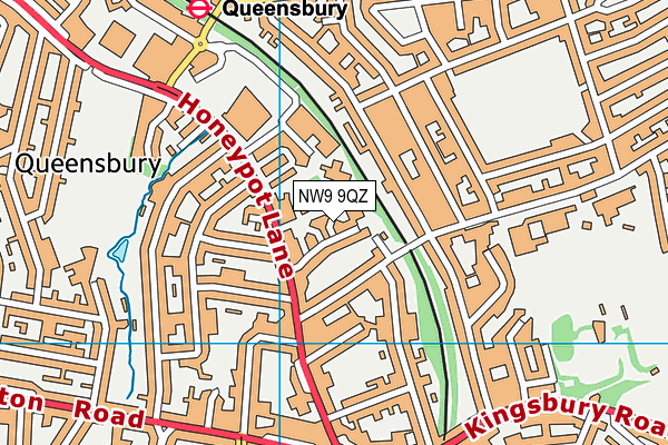 NW9 9QZ map - OS VectorMap District (Ordnance Survey) NW9 9QZ map - OS VectorMap District (Ordnance Survey)