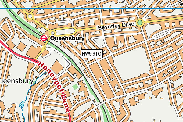NW9 9TG map - OS VectorMap District (Ordnance Survey) NW9 9TG map - OS VectorMap District (Ordnance Survey)