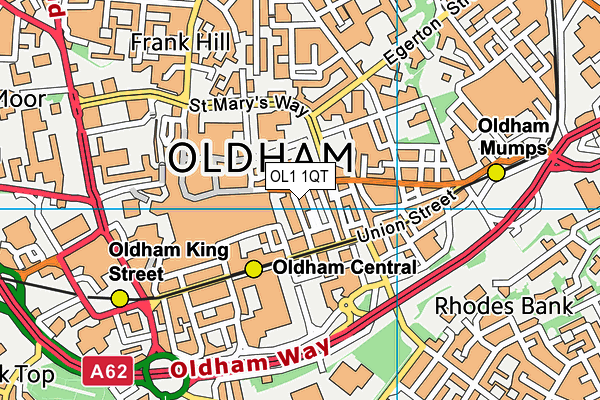 OL1 1QT map - OS VectorMap District (Ordnance Survey) OL1 1QT map - OS VectorMap District (Ordnance Survey)