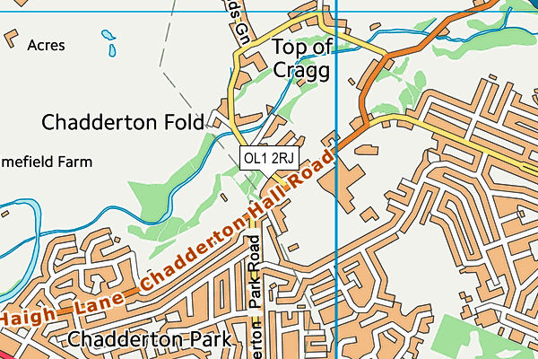 OL1 2RJ map - OS VectorMap District (Ordnance Survey) OL1 2RJ map - OS VectorMap District (Ordnance Survey)