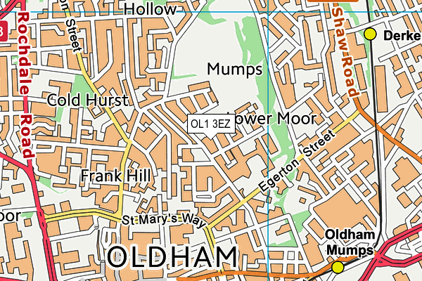 OL1 3EZ map - OS VectorMap District (Ordnance Survey) OL1 3EZ map - OS VectorMap District (Ordnance Survey)