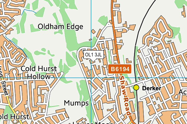 OL1 3JL map - OS VectorMap District (Ordnance Survey) OL1 3JL map - OS VectorMap District (Ordnance Survey)