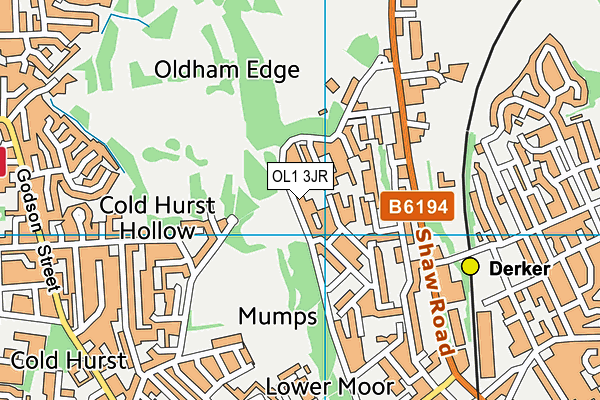 OL1 3JR map - OS VectorMap District (Ordnance Survey) OL1 3JR map - OS VectorMap District (Ordnance Survey)