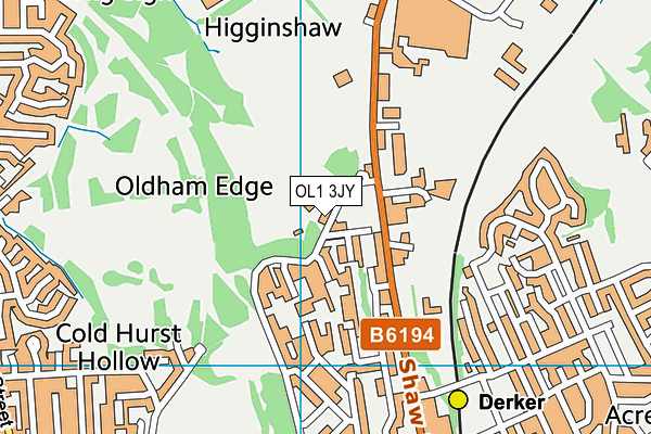 OL1 3JY map - OS VectorMap District (Ordnance Survey) OL1 3JY map - OS VectorMap District (Ordnance Survey)