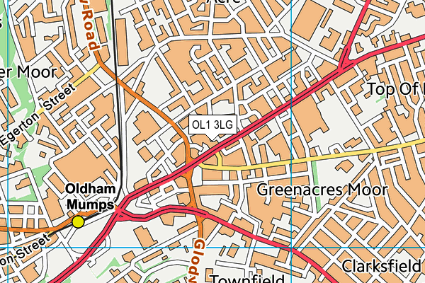 OL1 3LG map - OS VectorMap District (Ordnance Survey) OL1 3LG map - OS VectorMap District (Ordnance Survey)