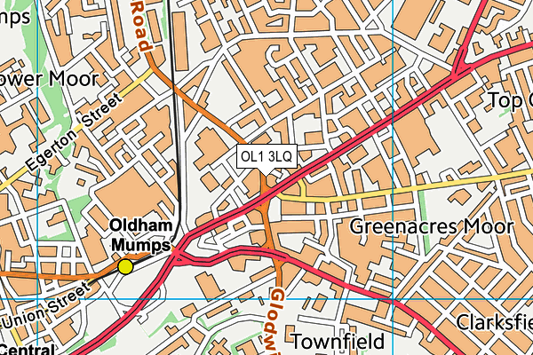 OL1 3LQ map - OS VectorMap District (Ordnance Survey) OL1 3LQ map - OS VectorMap District (Ordnance Survey)
