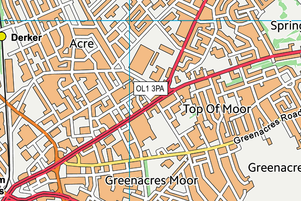 OL1 3PA map - OS VectorMap District (Ordnance Survey) OL1 3PA map - OS VectorMap District (Ordnance Survey)
