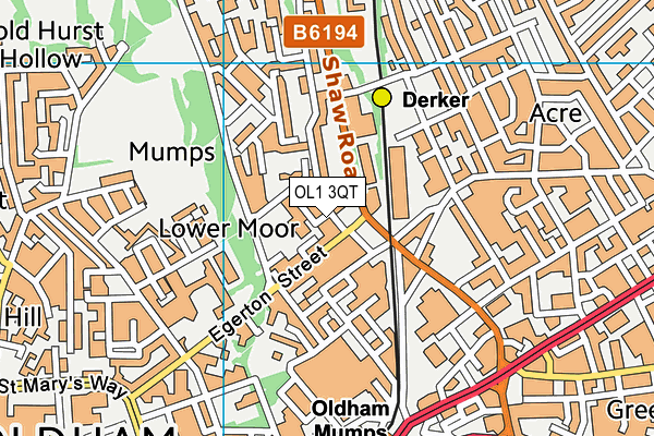 OL1 3QT map - OS VectorMap District (Ordnance Survey) OL1 3QT map - OS VectorMap District (Ordnance Survey)