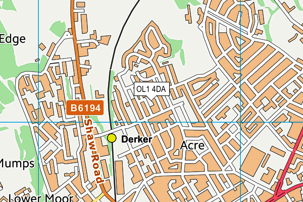 OL1 4DA map - OS VectorMap District (Ordnance Survey) OL1 4DA map - OS VectorMap District (Ordnance Survey)