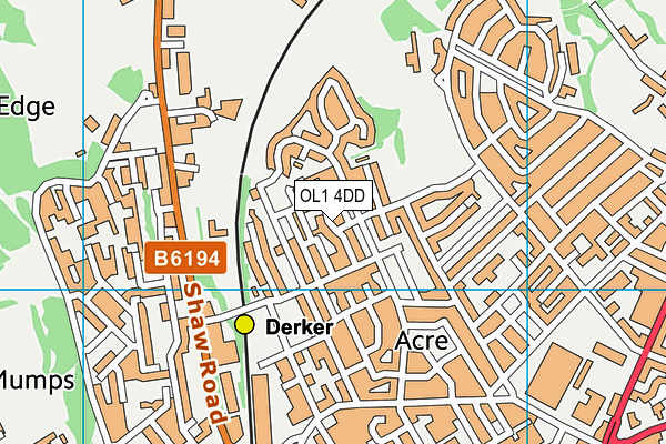 OL1 4DD map - OS VectorMap District (Ordnance Survey) OL1 4DD map - OS VectorMap District (Ordnance Survey)