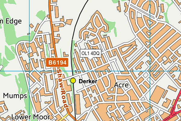 OL1 4DQ map - OS VectorMap District (Ordnance Survey) OL1 4DQ map - OS VectorMap District (Ordnance Survey)