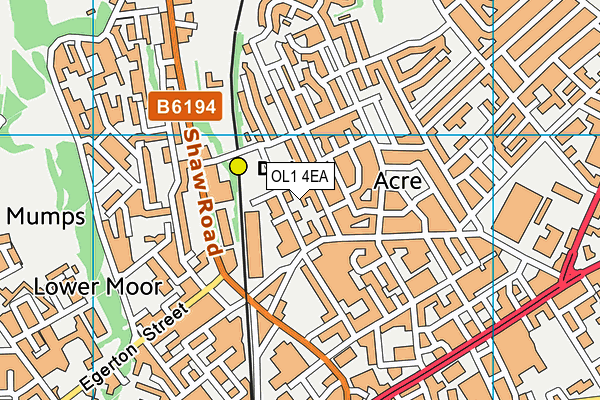 OL1 4EA map - OS VectorMap District (Ordnance Survey) OL1 4EA map - OS VectorMap District (Ordnance Survey)