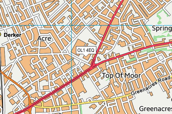 OL1 4EQ map - OS VectorMap District (Ordnance Survey) OL1 4EQ map - OS VectorMap District (Ordnance Survey)