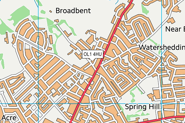 OL1 4HU map - OS VectorMap District (Ordnance Survey) OL1 4HU map - OS VectorMap District (Ordnance Survey)