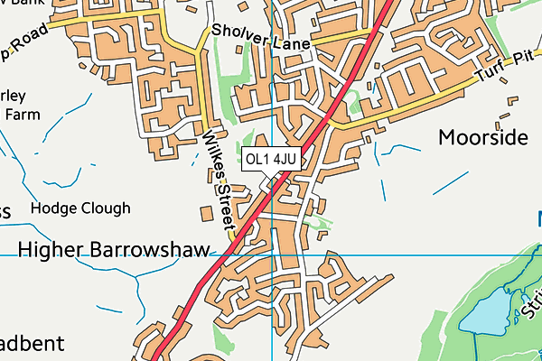 OL1 4JU map - OS VectorMap District (Ordnance Survey) OL1 4JU map - OS VectorMap District (Ordnance Survey)