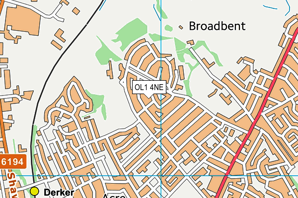 OL1 4NE map - OS VectorMap District (Ordnance Survey) OL1 4NE map - OS VectorMap District (Ordnance Survey)