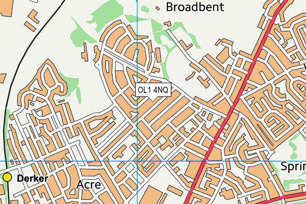 OL1 4NQ map - OS VectorMap District (Ordnance Survey) OL1 4NQ map - OS VectorMap District (Ordnance Survey)