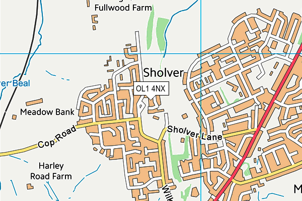 OL1 4NX map - OS VectorMap District (Ordnance Survey) OL1 4NX map - OS VectorMap District (Ordnance Survey)