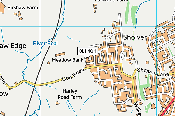 OL1 4QH map - OS VectorMap District (Ordnance Survey) OL1 4QH map - OS VectorMap District (Ordnance Survey)