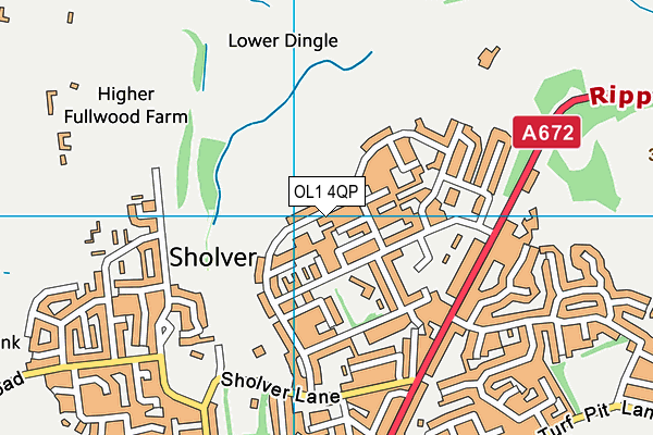 OL1 4QP map - OS VectorMap District (Ordnance Survey) OL1 4QP map - OS VectorMap District (Ordnance Survey)