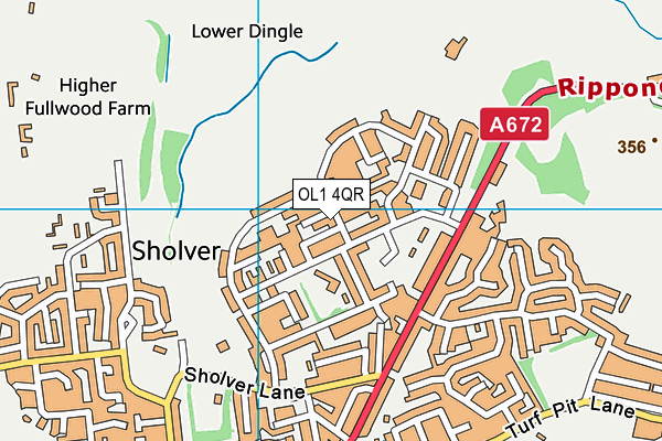 OL1 4QR map - OS VectorMap District (Ordnance Survey) OL1 4QR map - OS VectorMap District (Ordnance Survey)