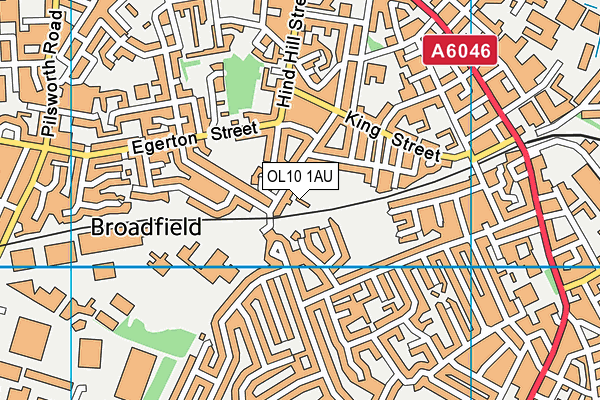 OL10 1AU map - OS VectorMap District (Ordnance Survey) OL10 1AU map - OS VectorMap District (Ordnance Survey)