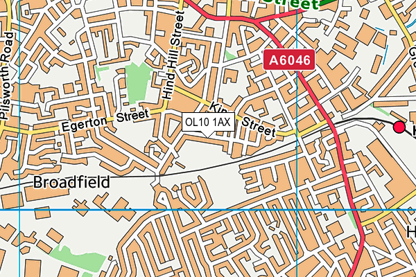 OL10 1AX map - OS VectorMap District (Ordnance Survey) OL10 1AX map - OS VectorMap District (Ordnance Survey)