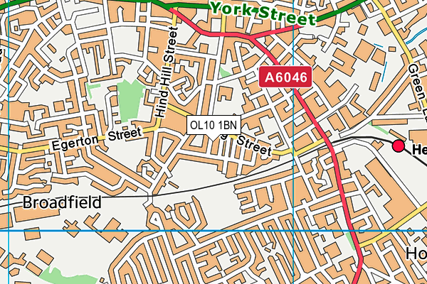 OL10 1BN map - OS VectorMap District (Ordnance Survey) OL10 1BN map - OS VectorMap District (Ordnance Survey)