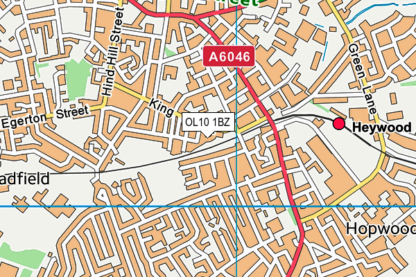 OL10 1BZ map - OS VectorMap District (Ordnance Survey) OL10 1BZ map - OS VectorMap District (Ordnance Survey)
