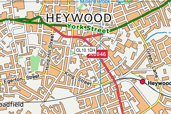 OL10 1DH map - OS VectorMap District (Ordnance Survey) OL10 1DH map - OS VectorMap District (Ordnance Survey)