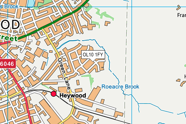 OL10 1FY map - OS VectorMap District (Ordnance Survey)