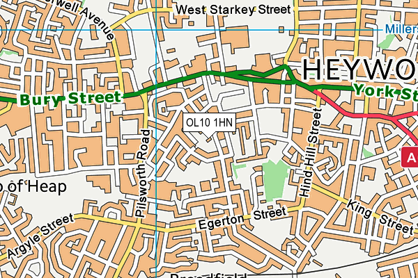 OL10 1HN map - OS VectorMap District (Ordnance Survey) OL10 1HN map - OS VectorMap District (Ordnance Survey)